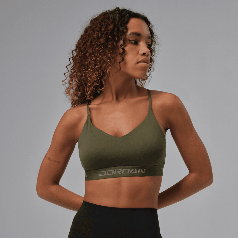 Jordan Sport Essentials Women's Padded Adjustable Sports Bra 'Cargo Khaki'