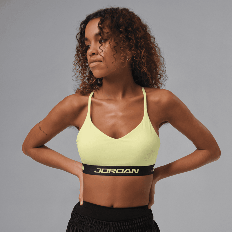 Jordan Sport Essentials Women's Padded Adjustable Sports Bra 'Luminous Green'