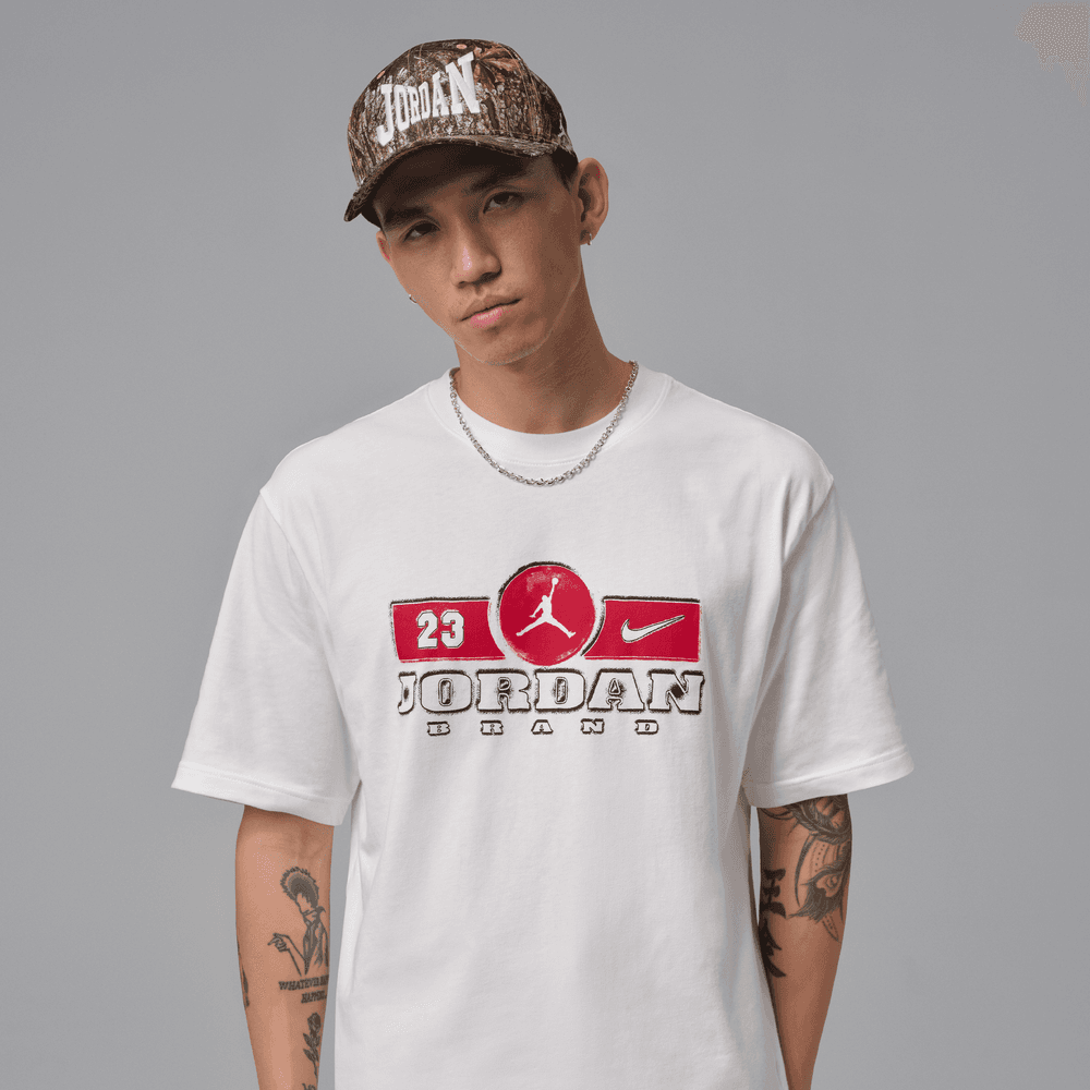 Jordan Men's Graphic T-Shirt 'White/Gym Red'