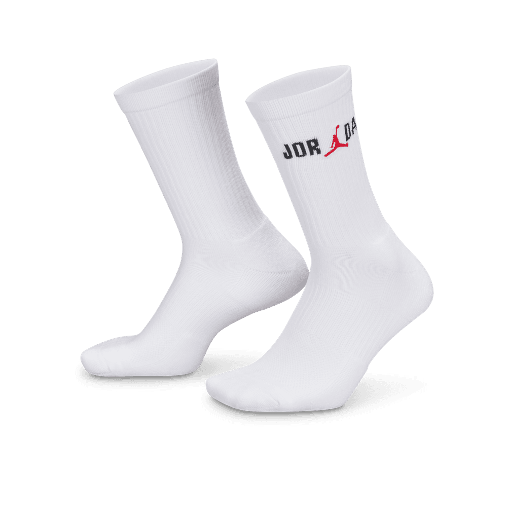 Jordan Everyday Crew Socks (1 Pair) 'White/Black/Red'