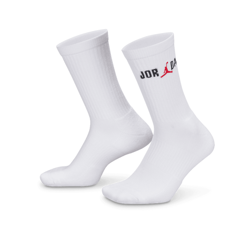 Jordan Everyday Crew Socks (1 Pair) 'White/Black/Red'