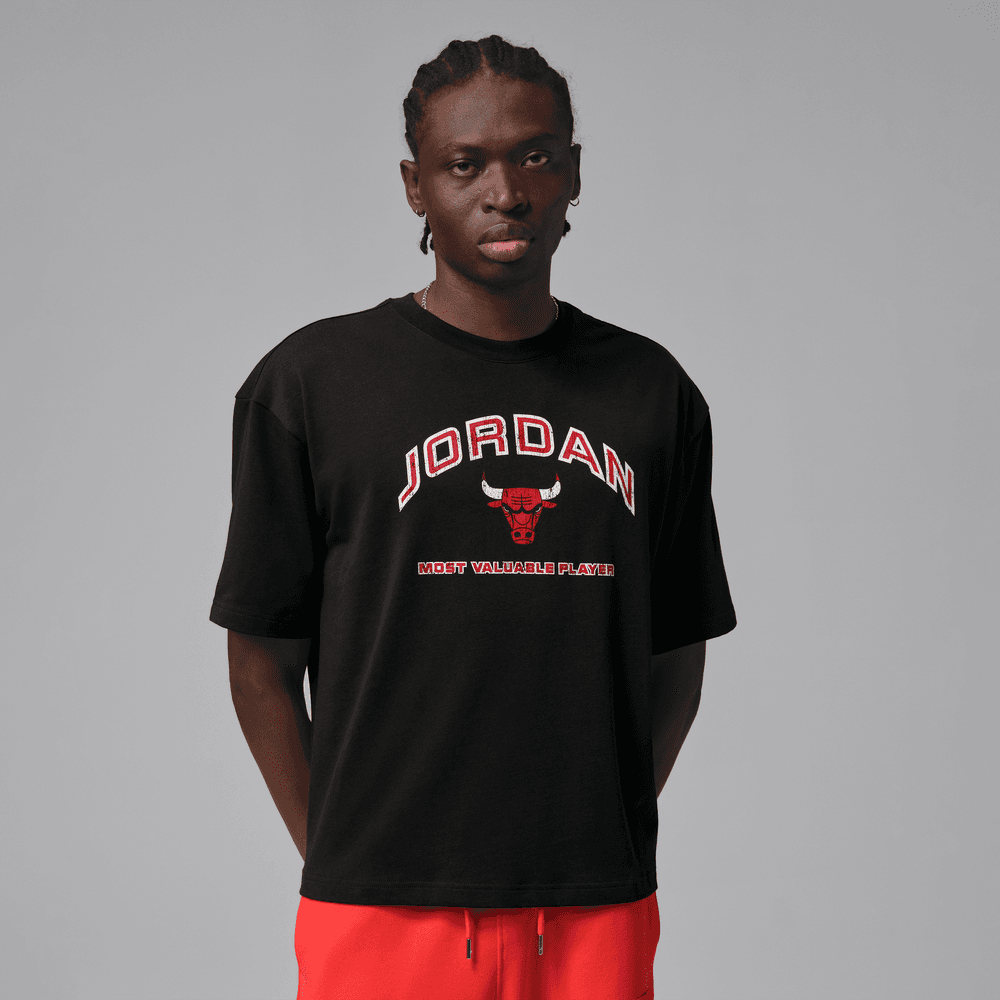 Jordan Flight Essentials Men's Boxy Graphic T-Shirt 'Black/Red'