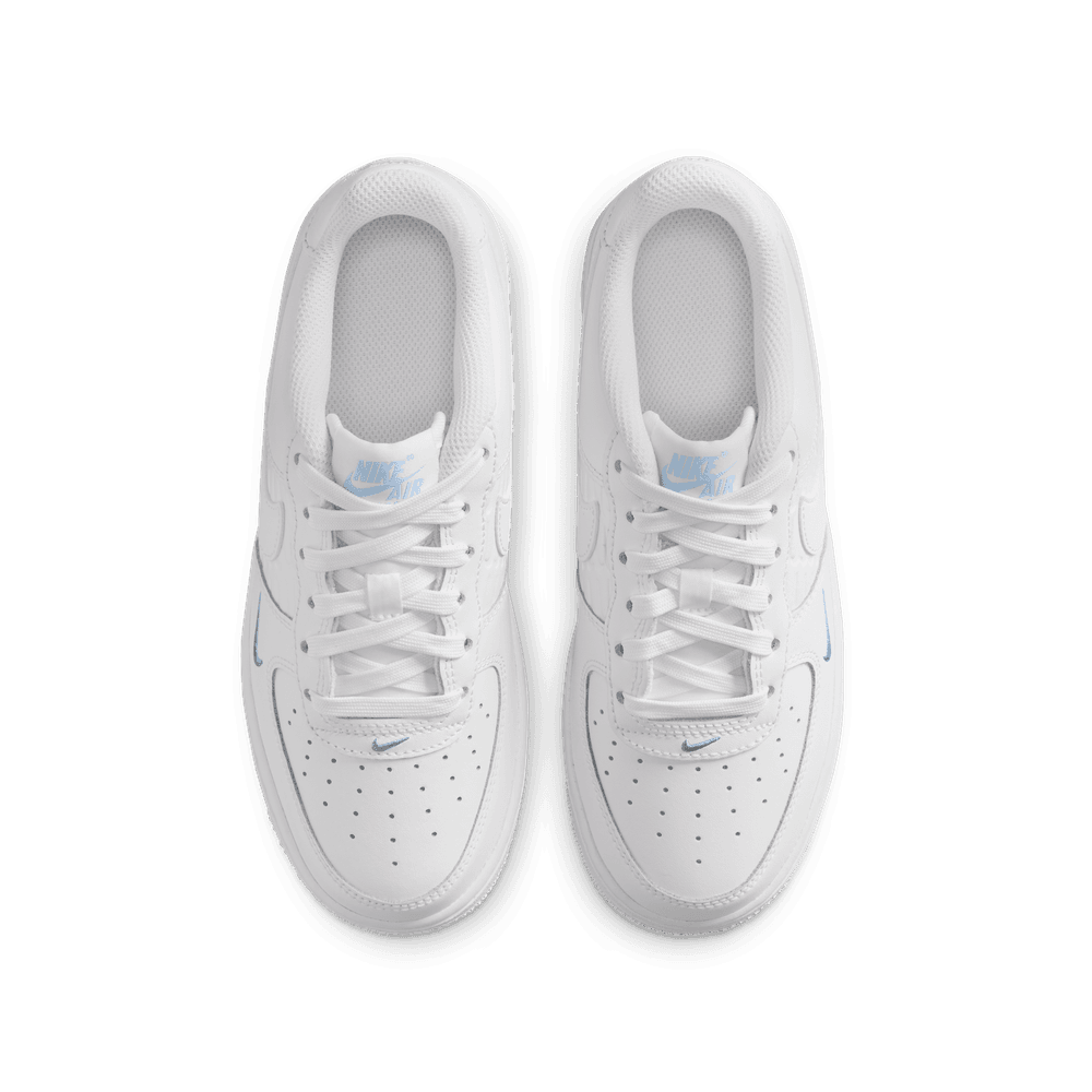 Nike Air Force 1 Big Kids Shoes (GS) 'White/Armory Blue'