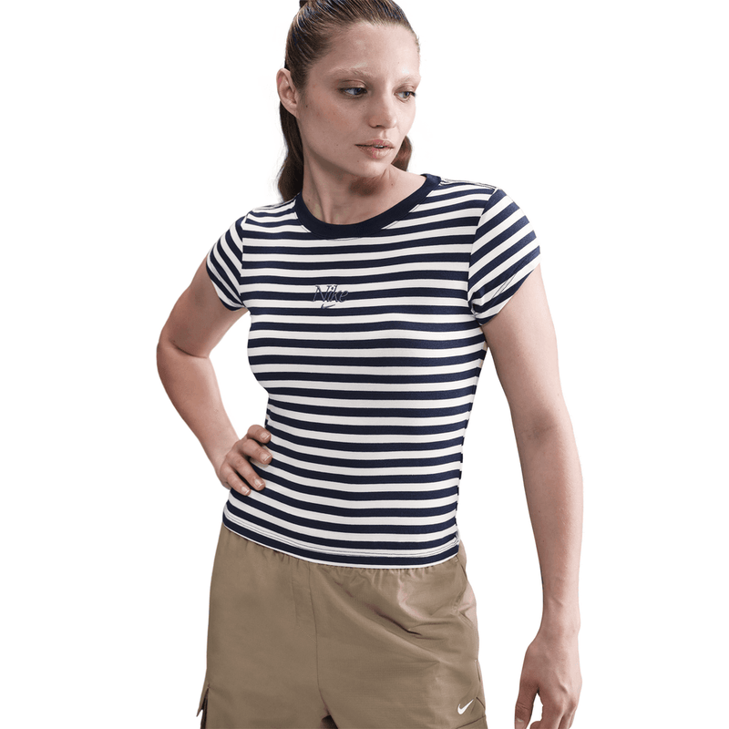 Nike Sportswear Women's Tight Striped T-Shirt 'Navy/Sail'