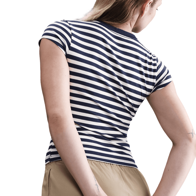 Nike Sportswear Women's Tight Striped T-Shirt 'Navy/Sail'