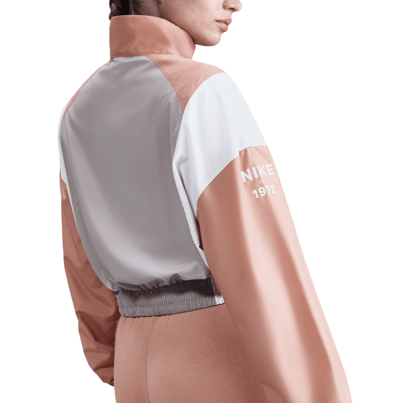 Nike Sportswear Women's Woven Lightweight 1/4-Zip Jacket 'ollege Grey/Rose Gold'
