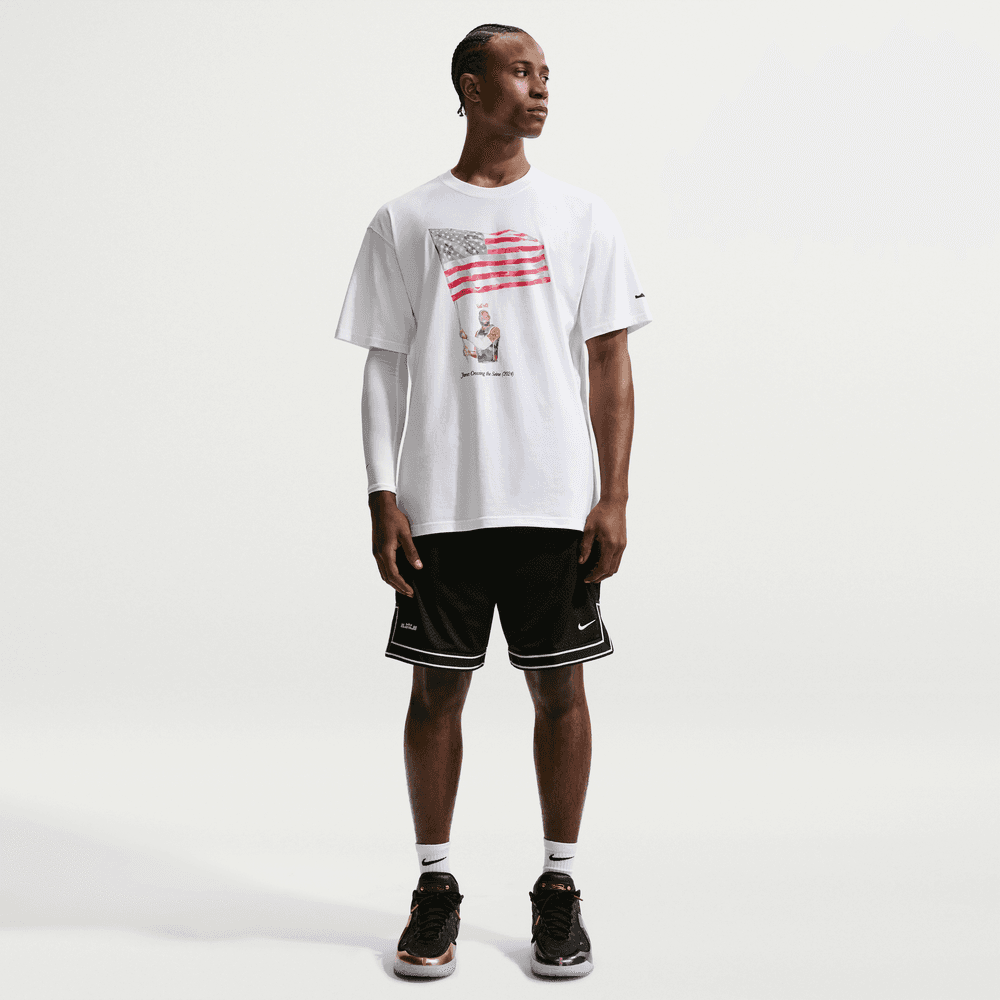 Nike Men's Basketball T-Shirt LeBron James LeBron "Old Glory"  'White'