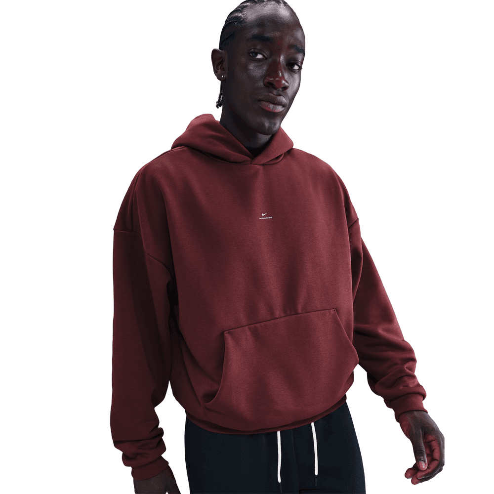 Nike Standard Issue Men's Therma-FIT Brushed Basketball Pullover Hoodie 'Dark Team Red'