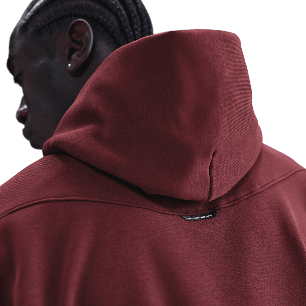 Nike Standard Issue Men's Therma-FIT Brushed Basketball Pullover Hoodie 'Dark Team Red'