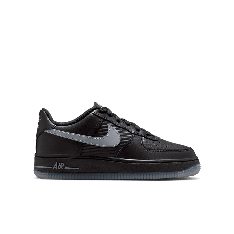 Nike Air Force 1 Big Kids' Shoes 'Black/Cool Grey'