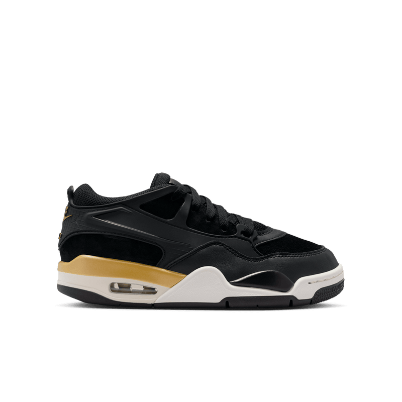 Air Jordan 4 RM Big Kids' Shoes (GS) 'Black/Gold'