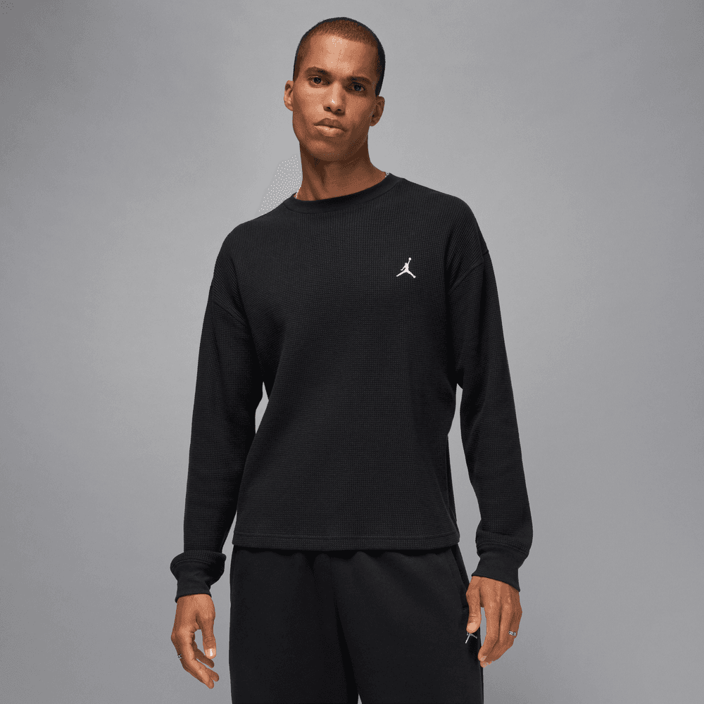 Jordan Flight Mountainside Men's Long-Sleeve Waffle Shirt 'Black'