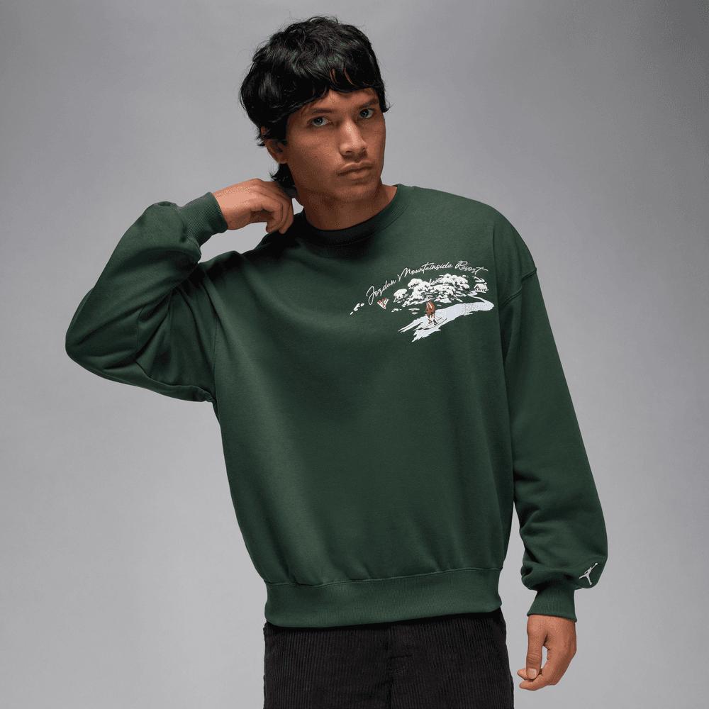 Jordan Brooklyn Fleece Men's Crew-Neck Sweatshirt 'Midnight Green'