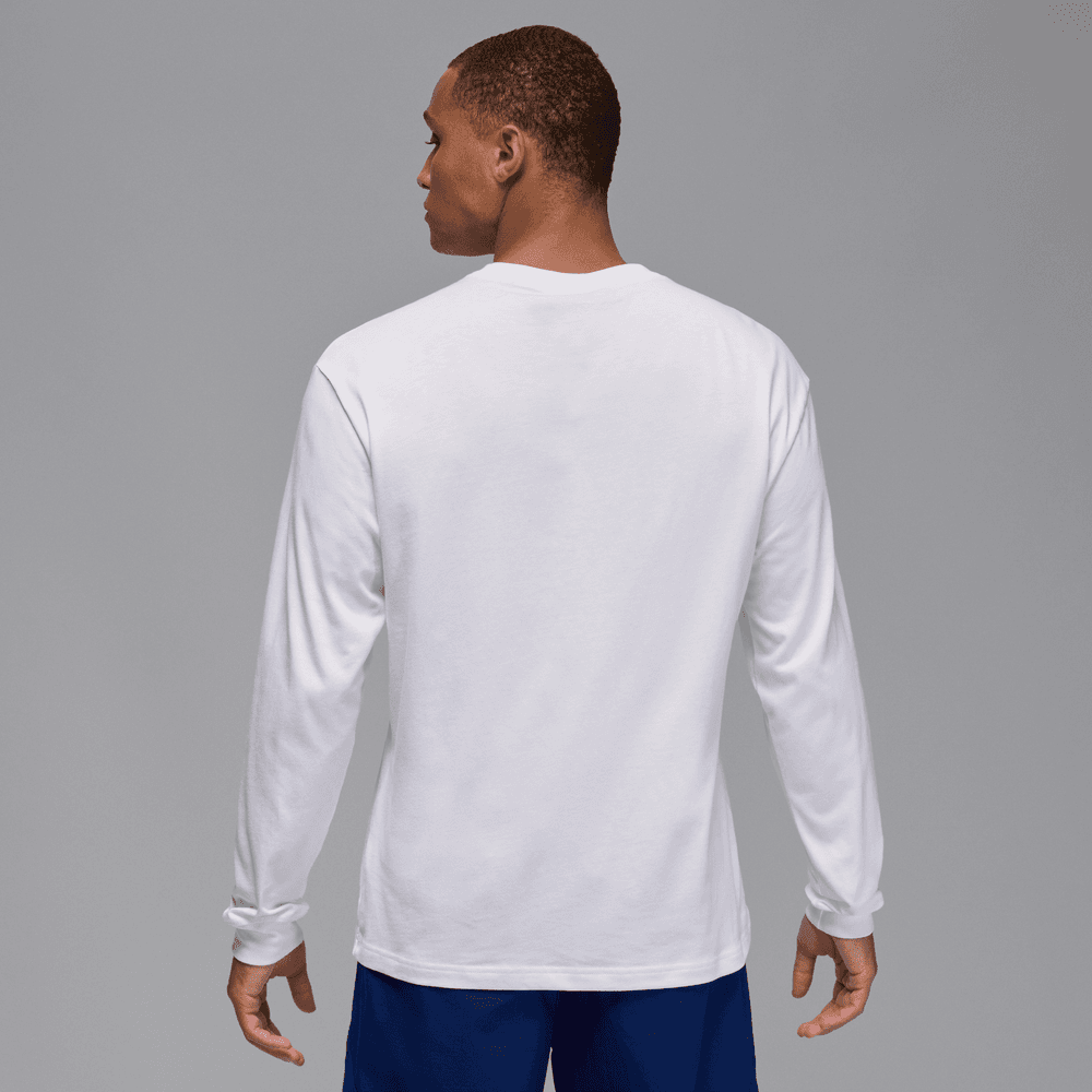 Jordan Flight Men's Long-Sleeve Crewneck T-Shirt 'White'