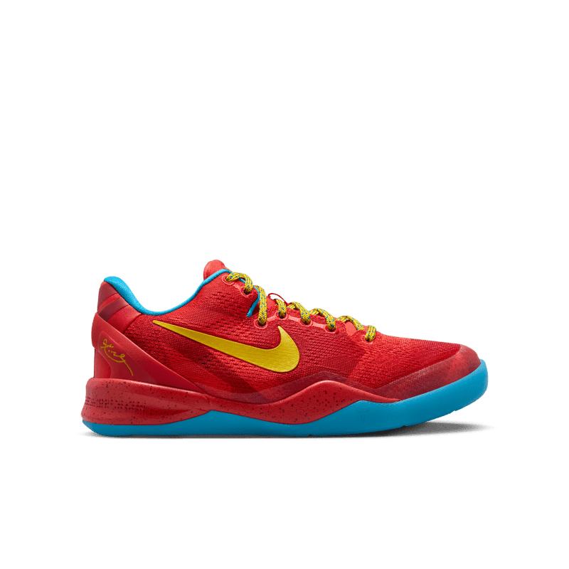 Kobe Bryant Kobe VIII Little Kids' Basketball Shoes (GS) 'Crimson/Citron/Blue'