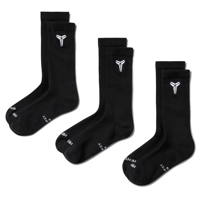 Kobe Bryant Nike Everyday Elevated "Kobe" Crew Socks (3 Pairs) 'Black'