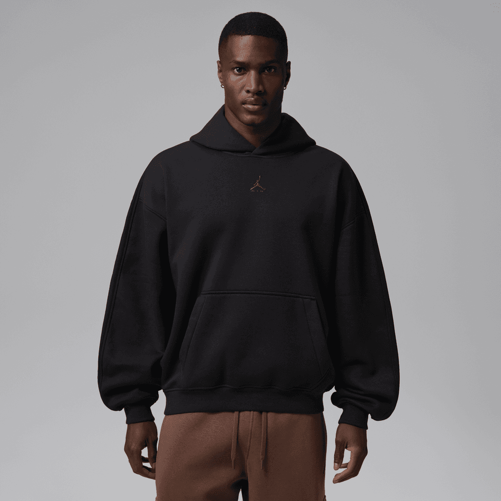 Jordan Brooklyn Men's Oversized Fleece Pullover Hoodie 'Black'