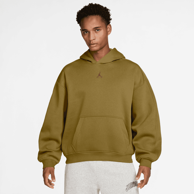 Jordan Brooklyn Men's Oversized Fleece Pullover Hoodie 'Desert Moss'