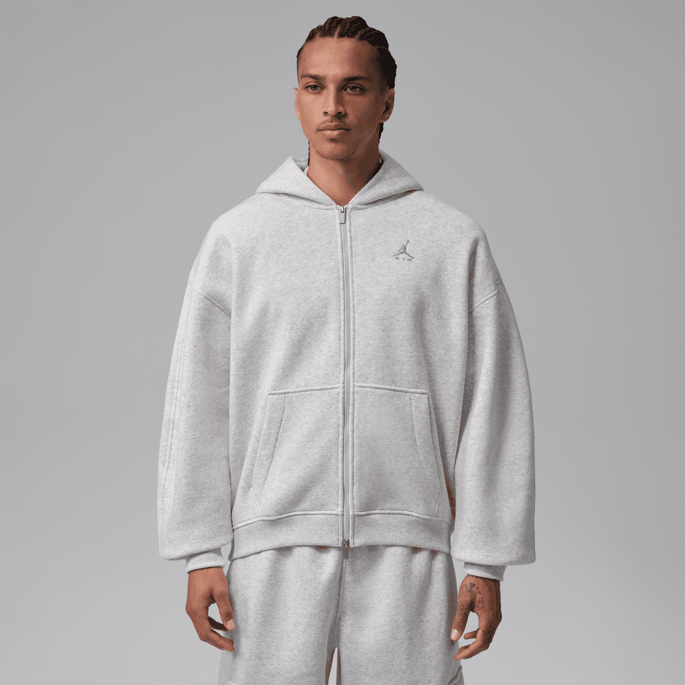 Jordan Brooklyn Men's Oversized Fleece Full-Zip 'Grey'