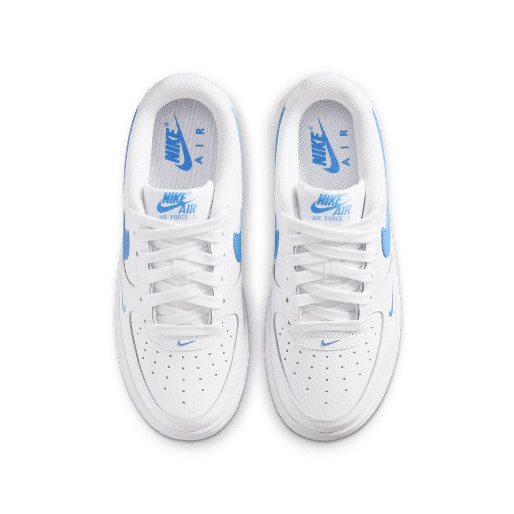Nike Air Force 1 Big Kids' Shoes (GS) 'White/Blue'