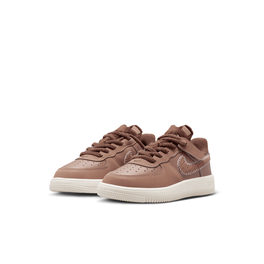Nike Force 1 Low EasyOn Little Kids' Shoes (PS) 'Desert Dust/Brown'