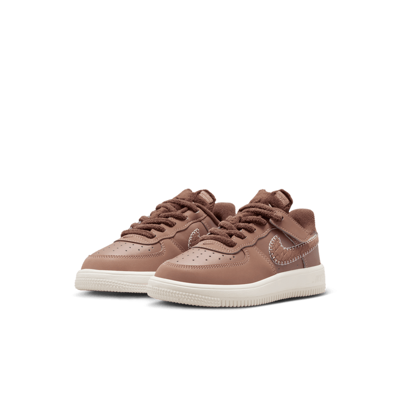Nike Force 1 Low EasyOn Little Kids' Shoes (PS) 'Desert Dust/Brown'