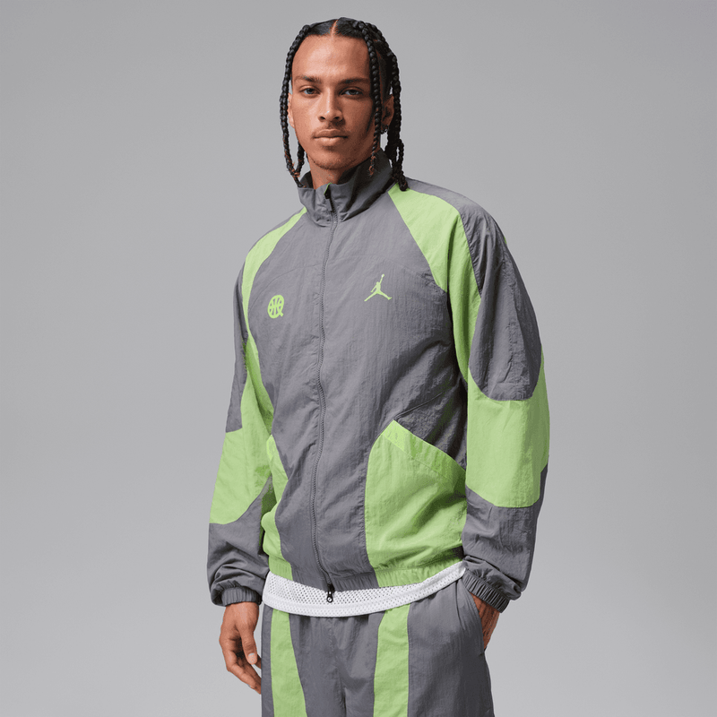 Jordan Sport Quai 54 Men's Jacket 'Gunsmoke/Key Lime'