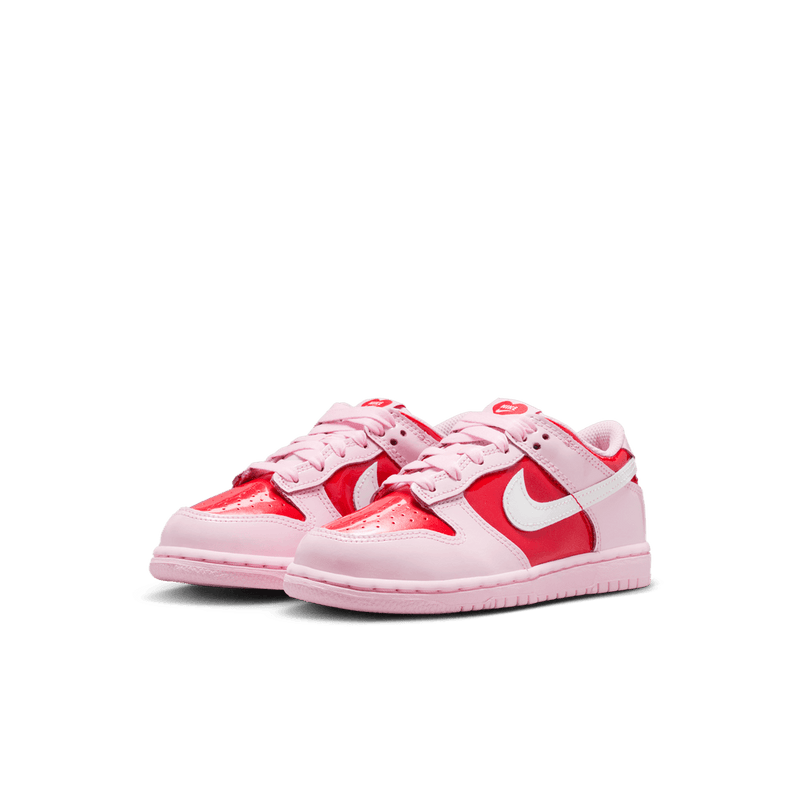 Nike Dunk Low Little Kids' Shoes (PS) 'Pink/White/Crimson'