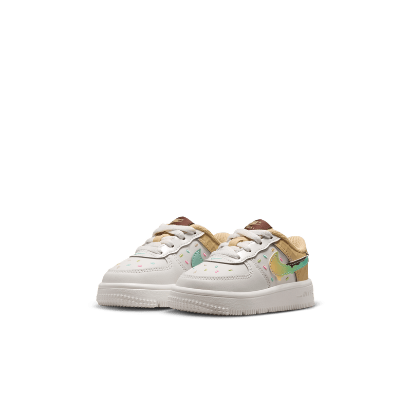 Nike Force 1 Low Baby/Toddler Shoes (TD) 'Sail/Multi/Sesame'