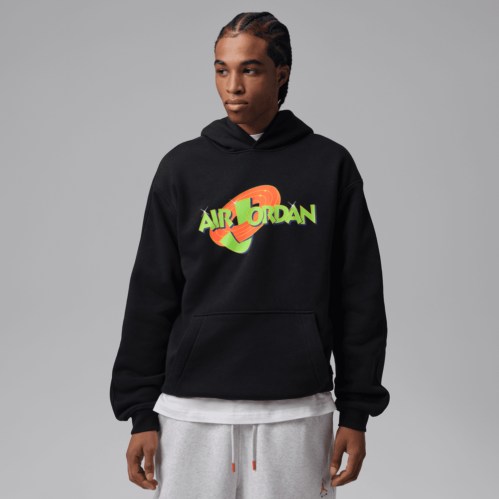 Jordan Brooklyn Space Jam Men's Fleece Pullover Hoodie 'Black'