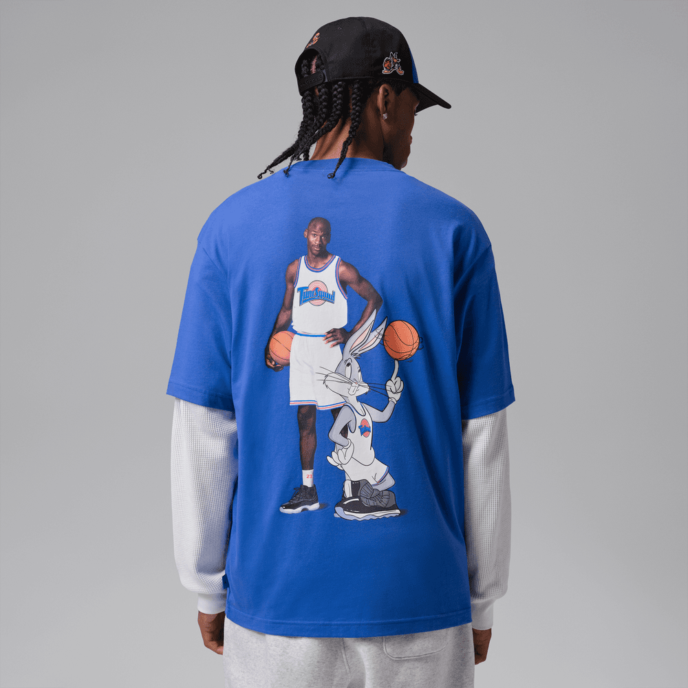 Jordan Brooklyn Space Jam Men's Crew-Neck T-Shirt 'Royal Blue'