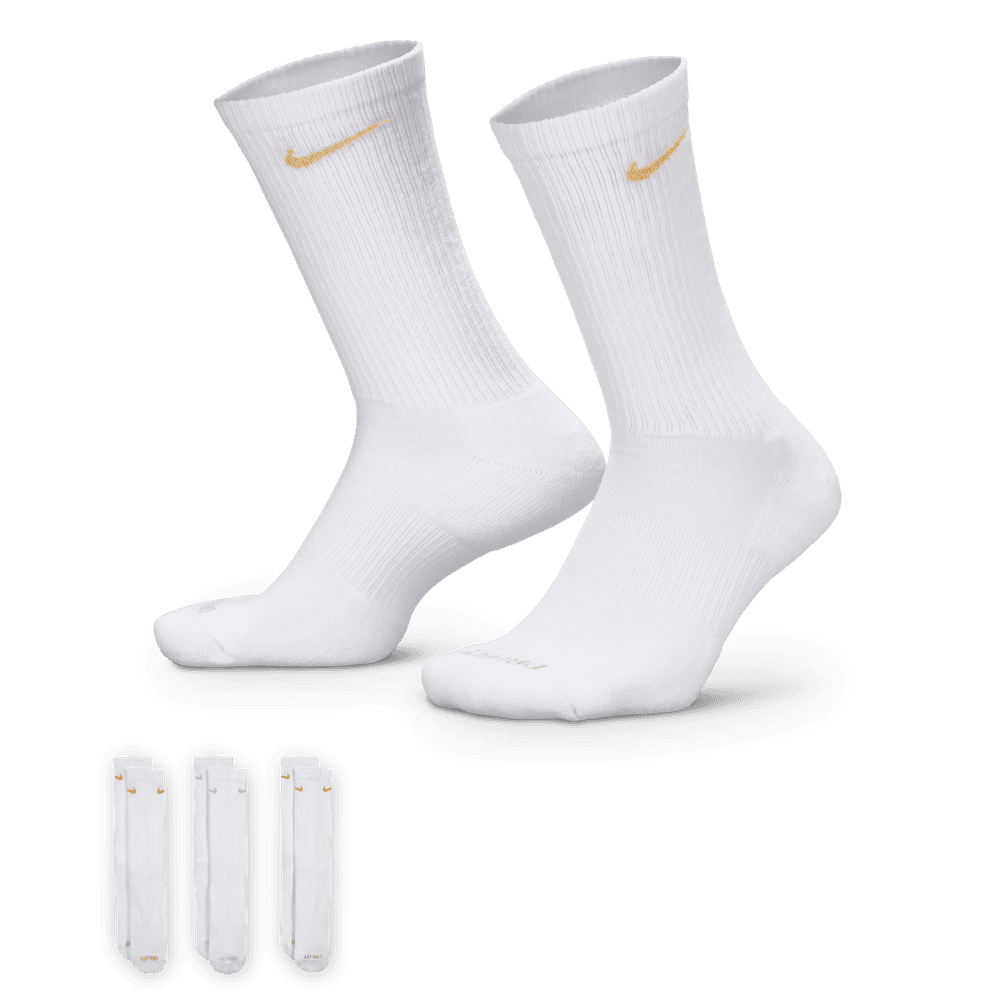 Nike Everyday Plus Cushioned Training Crew Socks (3 Pairs) 'White/Silver/Gold/Copper'