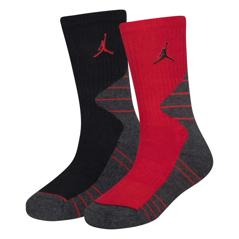 Jordan Jumpman Crew 2 Pack Kids Socks 'Black/Red'