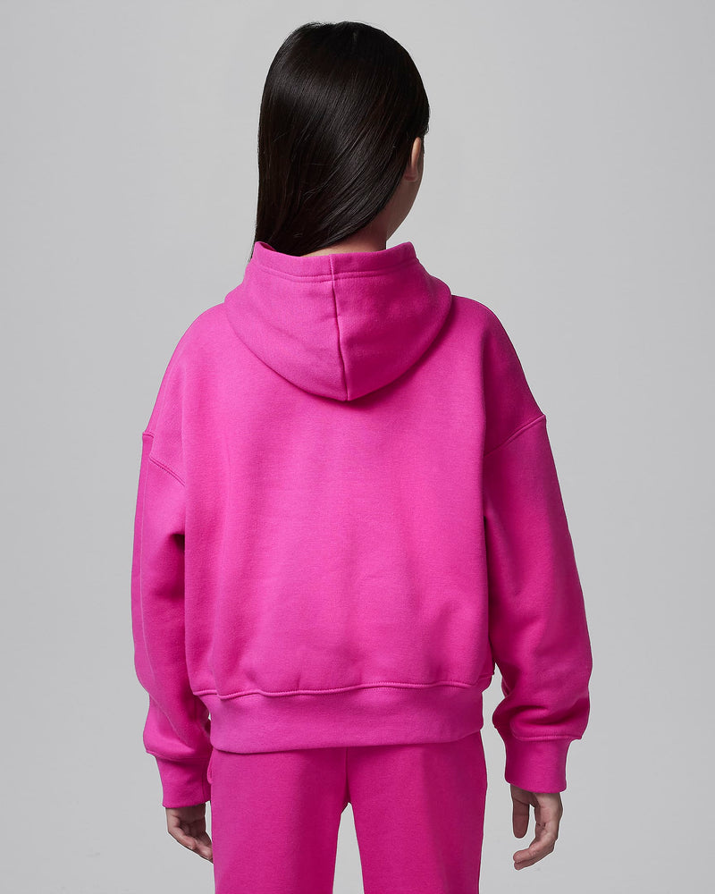 Jordan Brooklyn Essentials Big Kids' Pullover Hoodie 'Fire Pink'