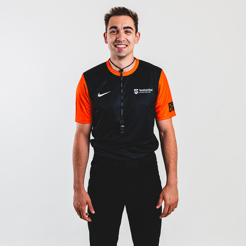 Basketbal.Vlaanderen Refspect Referee Shirt Men 'Black/Orange'