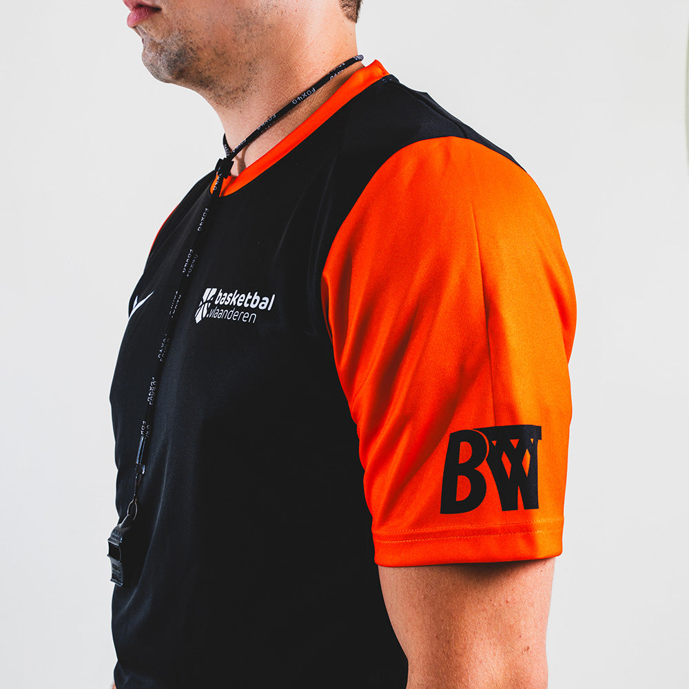 Basketbal.Vlaanderen Refspect Referee Shirt Men 'Black/Orange'