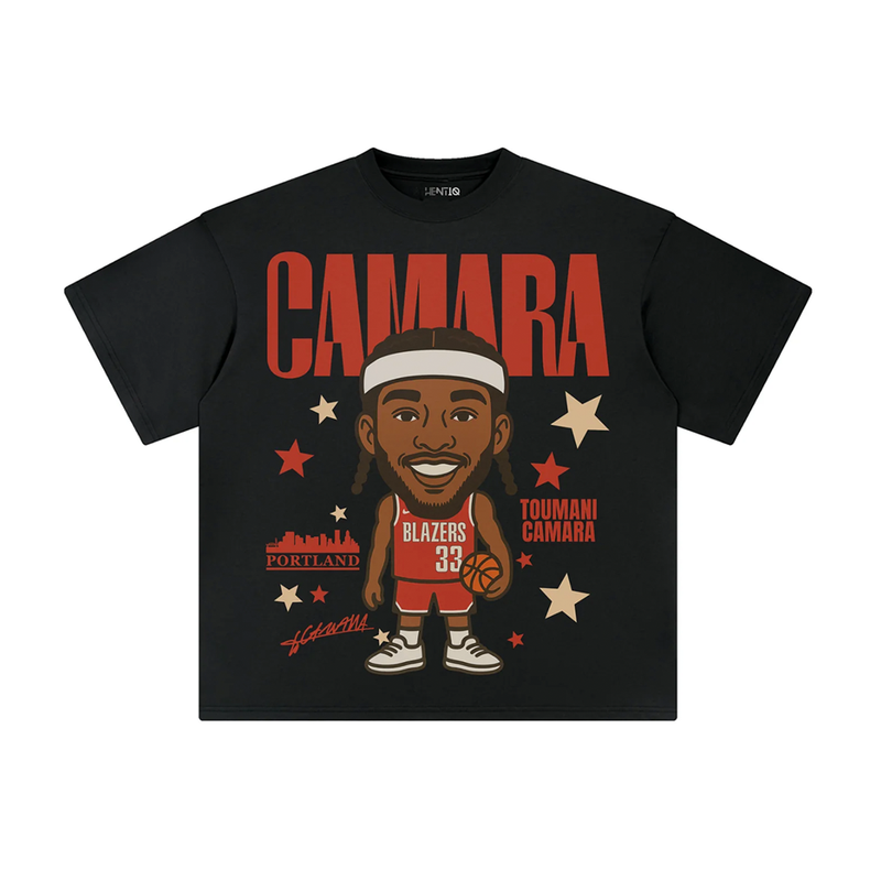 Athentiq Toumani Camara Cartoon T-Shirt 'Black'
