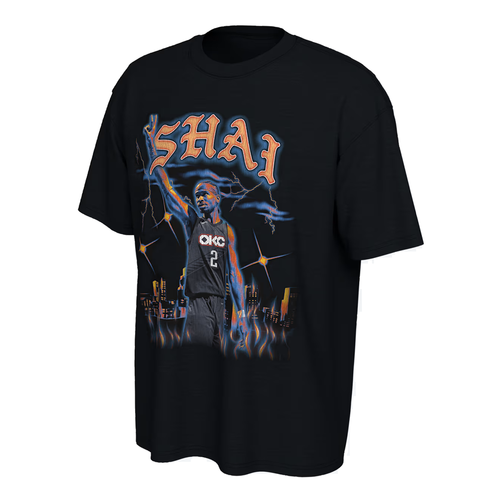 Nike NBA Shai Gilgeous-Alexander City Edition Kids Player Tee T-Shirt 'Black'