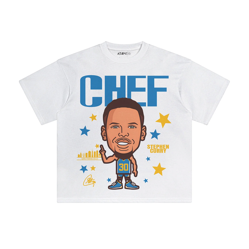 Athentiq Stephen Curry 'Chef' Cartoon T-Shirt 'White'