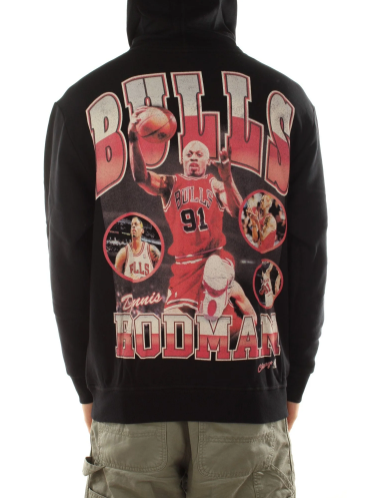 Mitchell & Ness Player Photo Hoody Chicago Bulls Dennis Rodman 'Black'