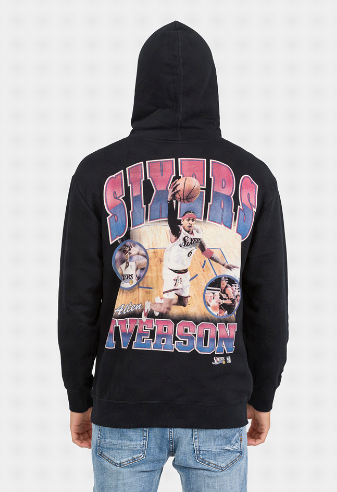 Mitchell & Ness Player Photo Hoody Philadephia Sixers Allen Iverson 'Black'