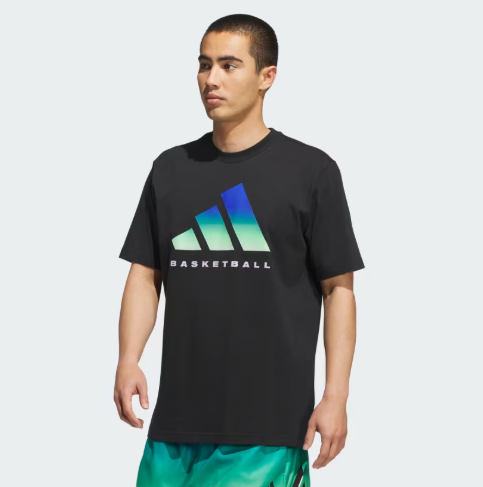 Adidas Basketball Graphic Tee 'Black/Limbur'