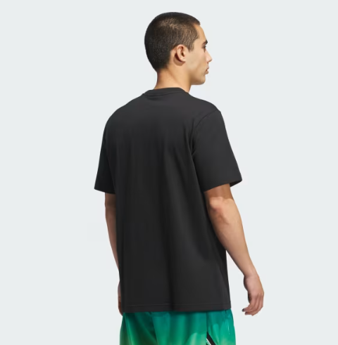 Adidas Basketball Graphic Tee 'Black/Limbur'