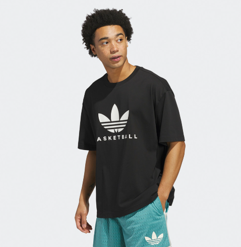 Adidas Originals Basketball Courtside Tee 'Black/White'