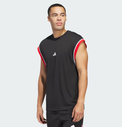 Adidas Basketball All-World Sleeveless Tank Top 'Black/Red'