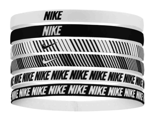 Nike Flex Classic Headbands 6pk Printed 'Black/White'