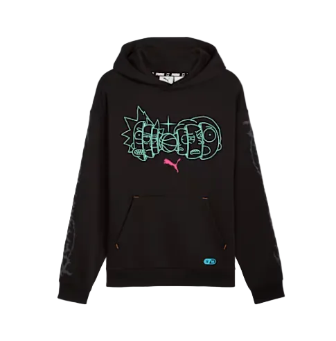 Puma Hoops x Rick and Morty Hoodie 'Puma Black'