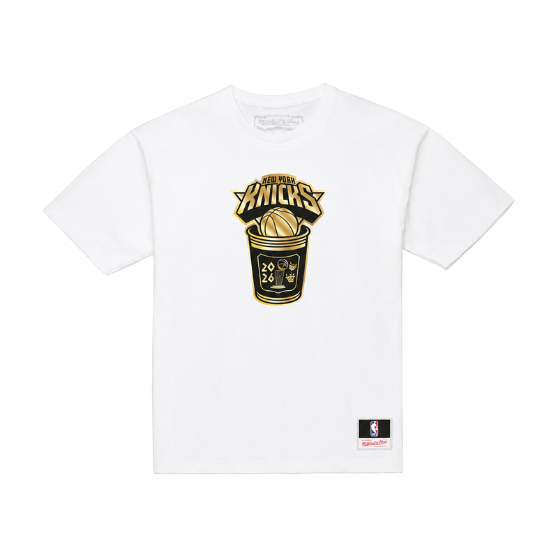 Mitchell & Ness New York Knicks 2026 NBA Finals Champions Coffee Cup T-Shirt 'Off White'