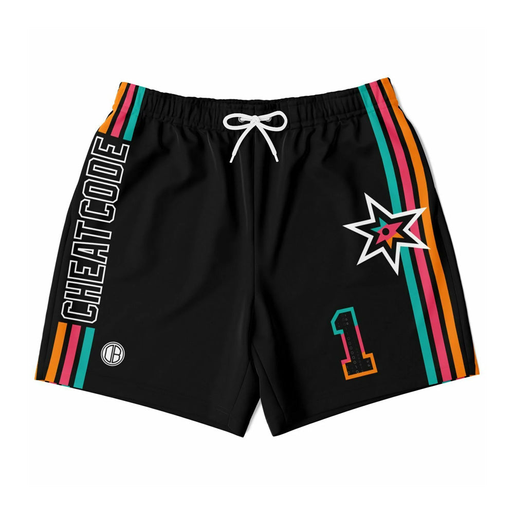 DearBBall Fashion Short - Victor Wembanyama Cheat Code Fiesta 'Black'