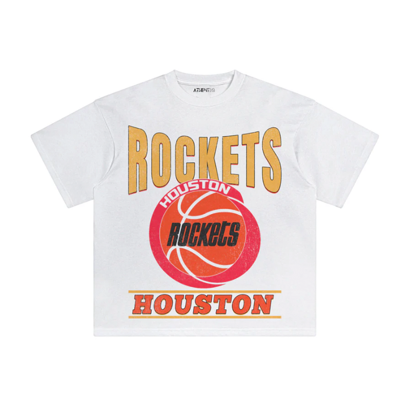 Athentiq Houston Rockets 90's Logo T-Shirt 'White'